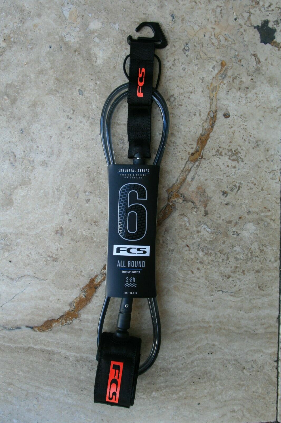 FCS Essential Regular Leash Flame Red