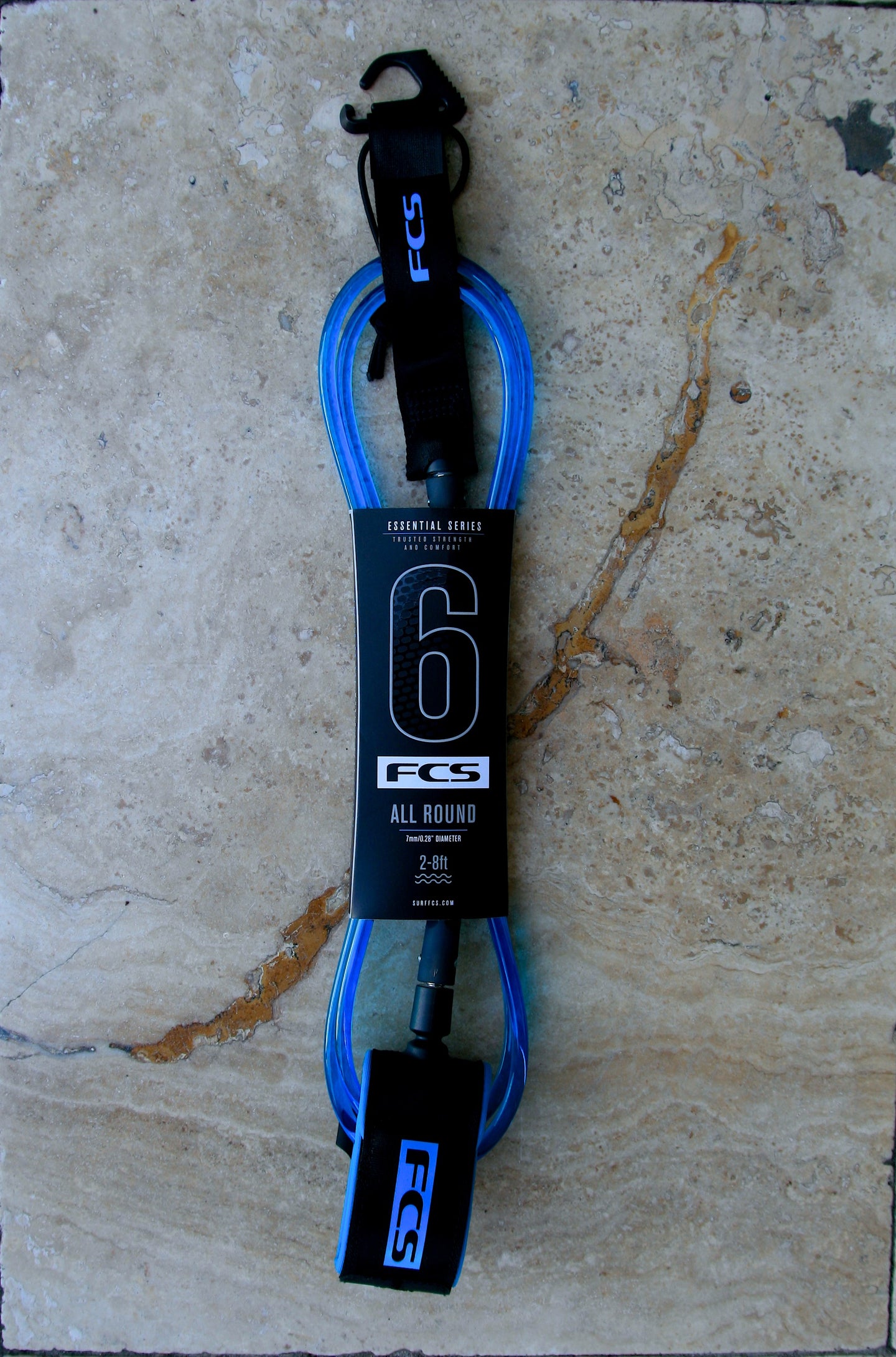 FCS Essential Regular Leash Blue/ Black