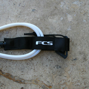 FCS Essential Regular Leash White/ Black