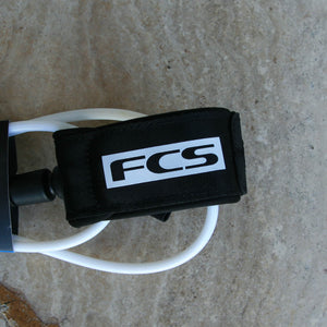 FCS Essential Competition Leash Black/ White