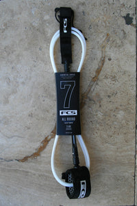 FCS Essential Regular Leash White/ Black