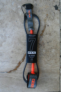 FCS Essential Regular Leash Charcoal/ Blood Orange