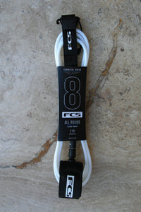 FCS Essential Regular Leash White/ Black