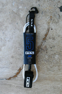 FCS Essential Competition Leash Black/ White