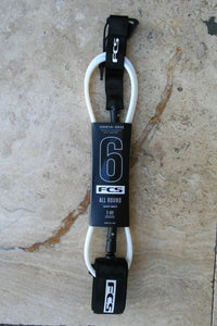 FCS Essential Regular Leash White/ Black