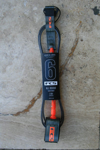 FCS Essential Regular Leash Charcoal/ Blood Orange